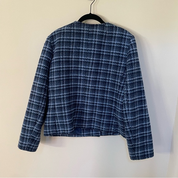 J.Crew Factory Lady Jacket Baltic Blue Boucle Tweed 16 - Picture 7 of 7